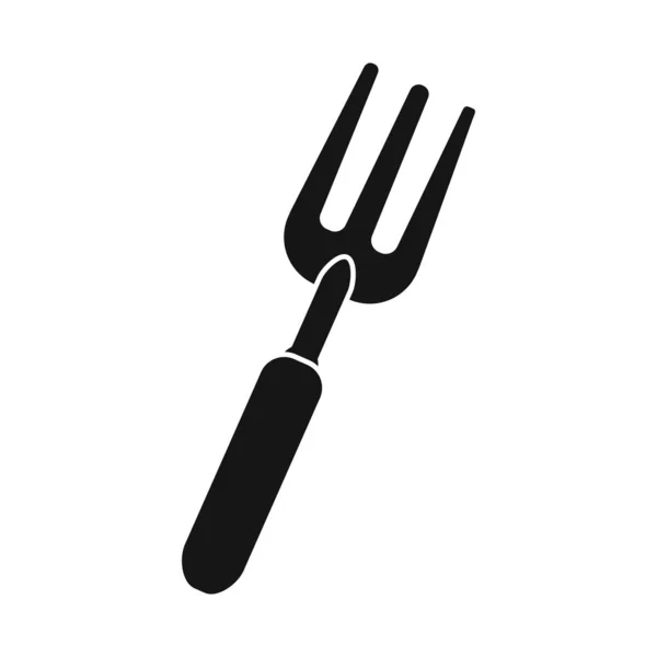 Vector design of pitchfork and fork symbol. Web element of pitchfork and agricultural stock symbol for web. — Stock Vector