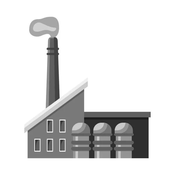 Vector illustration of factory and manufacture icon. Set of factory and pipe stock vector illustration. — Stock vektor