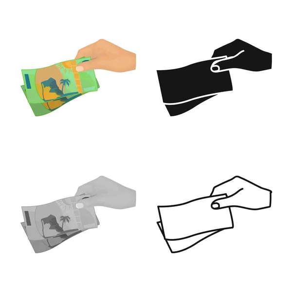 Projekt wektorowy pieniędzy i znaku ramienia. Zbiór pieniędzy i waluty wektor ilustracji. — Wektor stockowy