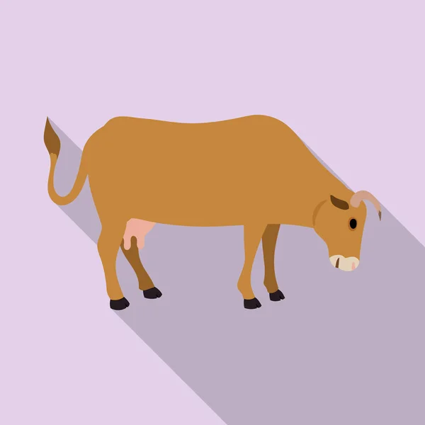 Корова тварин вектор значок. Плоска векторна іконка ізольована на білому тлі корови тварин . — стоковий вектор