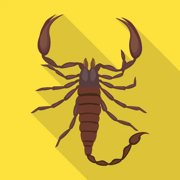 Skorpionvektor ikon.Platt vektor ikon isolerad på vit bakgrund skorpion. — Stock vektor