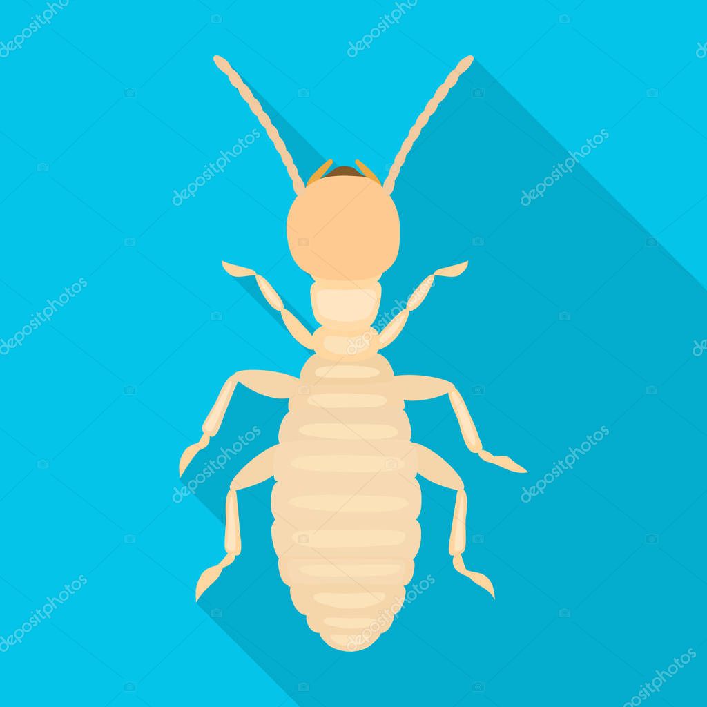 Worker termite vector icon.Flat vector logo isolated on white background worker termite.