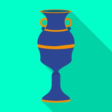 Çömlek vazosu vektör simgesi. Düz vektör simgesi beyaz arkaplan çömlek vazosunda izole edildi.