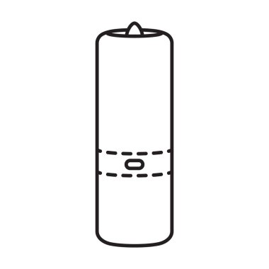 El feneri vektör simgesi. Taslak, çizgi vektör simgesi beyaz arkaplan fenerinde izole edildi .