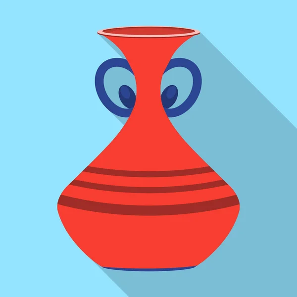 Pottery vase vector icon.Flat vector icon isolated on white background pottery vase. — Stock Vector
