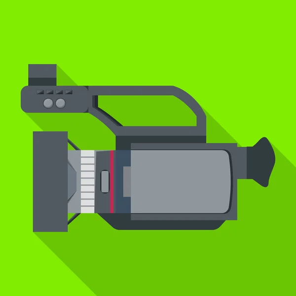 Video camera vector icon.Flat vector icon isolated on white background video camera. — Stock Vector