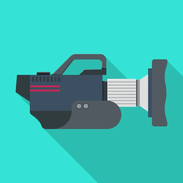 Videokamera-Vektor-Symbol. Flaches Vektor-Symbol isoliert auf weißem Hintergrund Videokamera. — Stockvektor