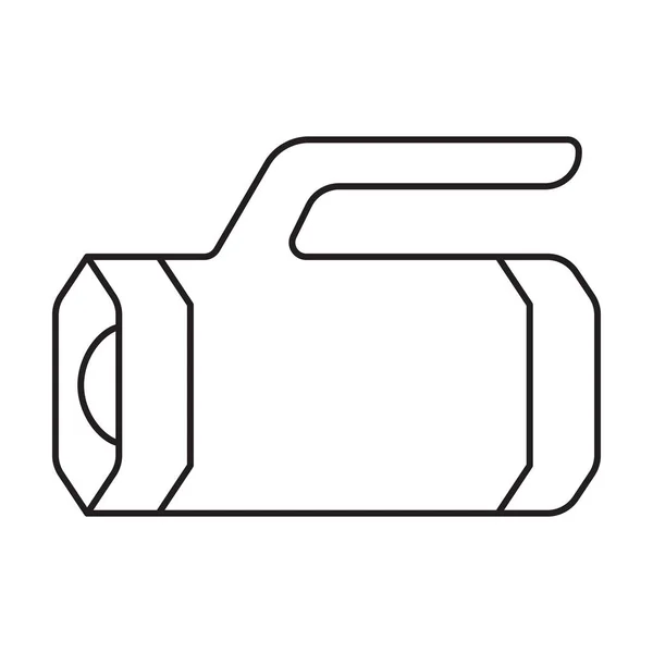 Taschenlampe Vektor icon.Outline, Linienvektorsymbol isoliert auf weißem Hintergrund Taschenlampe . — Stockvektor