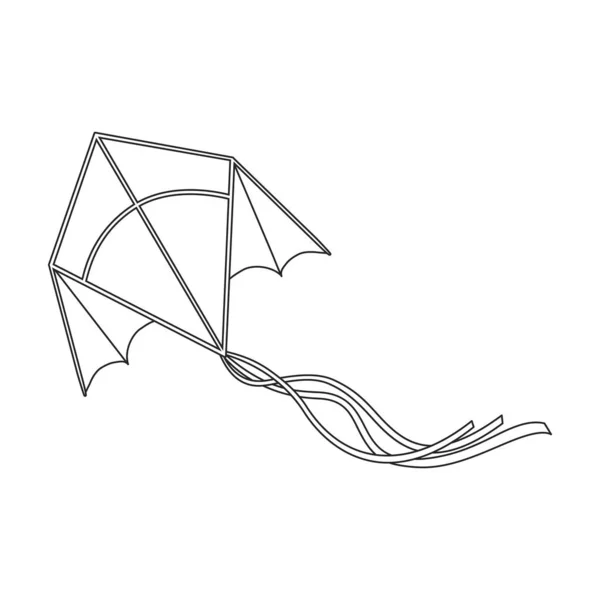 Kite bird vector icon.Outline vector icon isolated on white background kite bird . — Stock Vector