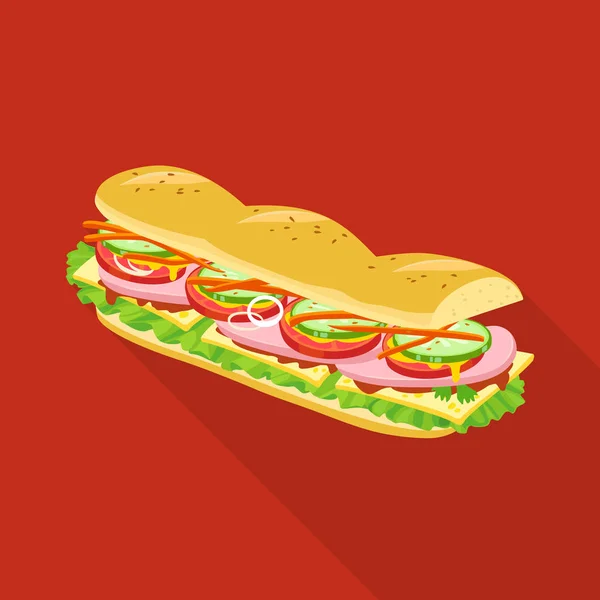 Ilustración vectorial de hamburguesa y hoagie icono. Gráfico de hamburguesa y bollo icono de vectores para stock . — Vector de stock