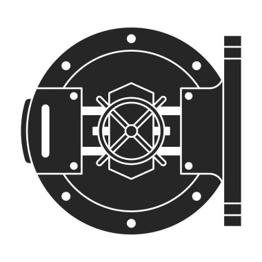 Güvenlik kapısı vektör simgesi. Siyah vektör simgesi beyaz arka plan güvenlik kapısında izole edildi .