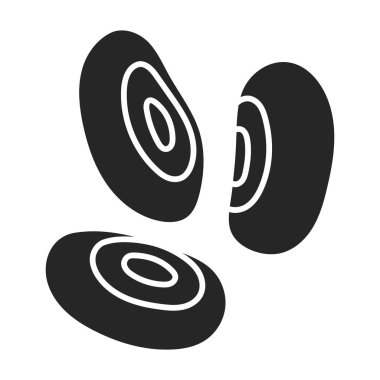 Fasulye vektör simgesi. Siyah vektör simgesi beyaz fasülye üzerinde izole edildi.