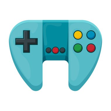 Oyun joystick vektör simgesi. Çizgi film vektör simgesi beyaz arkaplan oyununda izole edildi.