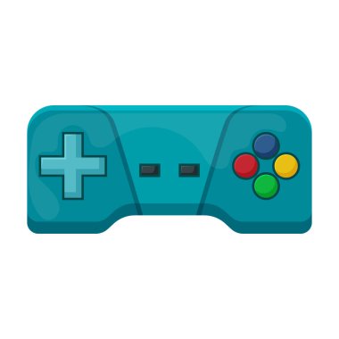 Oyun joystick vektör simgesi. Çizgi film vektör simgesi beyaz arkaplan oyununda izole edildi.