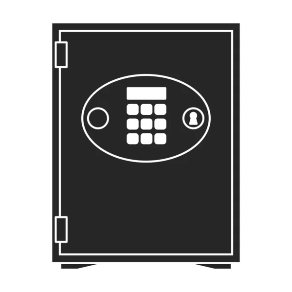 Bank safe vector icon.Black vector icon isolated on white background bank safe. — Stock Vector