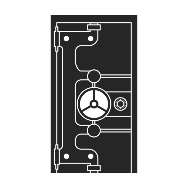 Bank safe vector icon.Black vector icon isolated on white background bank safe. — Stockvektor