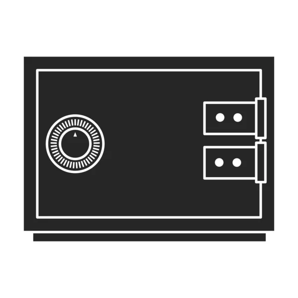 Bank safe vector icon.Black vector icon isolated on white background bank safe. — Stockvektor