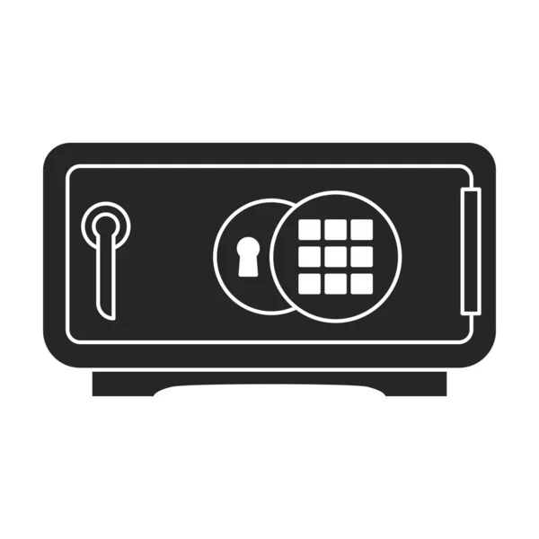 Banco icono de vector seguro. Icono de vector negro aislado en blanco banco de fondo seguro . — Vector de stock