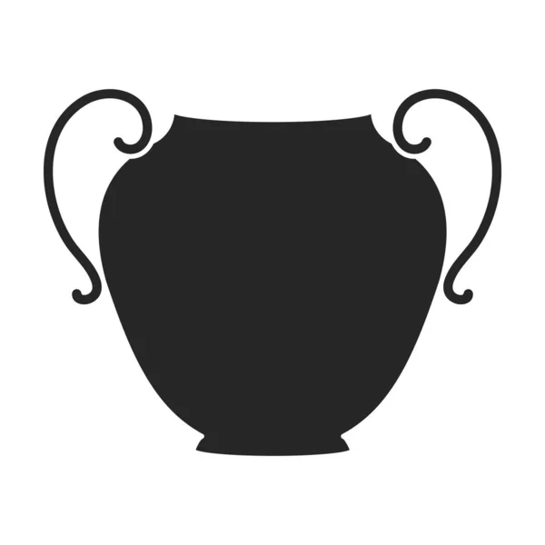 Keramische vaas vector icon.Black vector pictogram geïsoleerd op witte achtergrond keramische vaas . — Stockvector