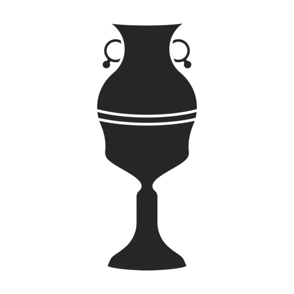 Vase en poterie icône vectorielle.Icône vectorielle noire isolée sur fond blanc vase en poterie . — Image vectorielle