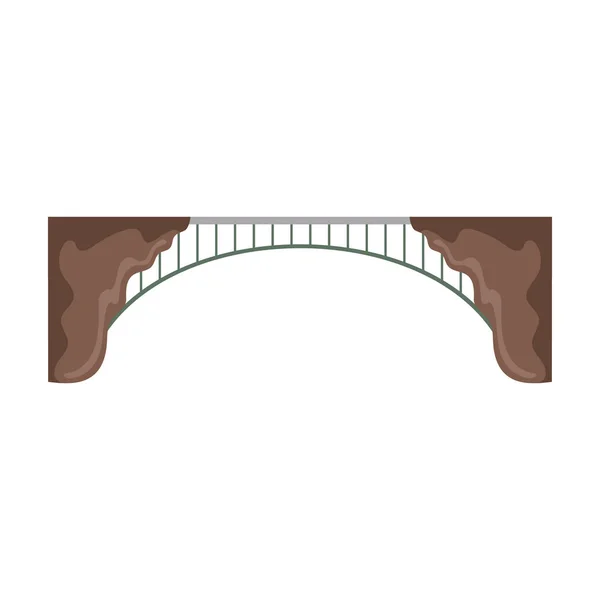 Puente icono vectorial. Icono vectorial de dibujos animados aislado en el puente de fondo blanco . — Archivo Imágenes Vectoriales