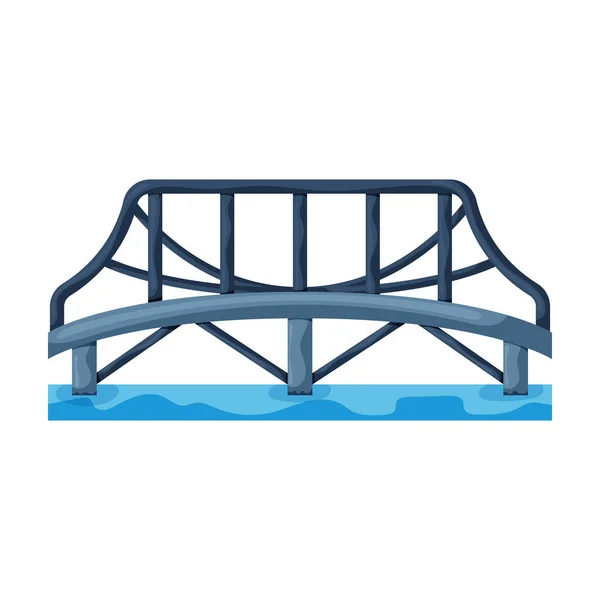 Brug vector icon.Cartoon vector pictogram geïsoleerd op witte achtergrond brug. — Stockvector