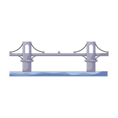 Köprü vektör simgesi. Çizgi film vektör simgesi beyaz arkaplan köprüsünde izole edildi.