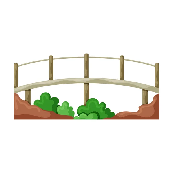 Bridge vektor ikon.Tecknad vektor ikon isolerad på vit bakgrund bro. — Stock vektor