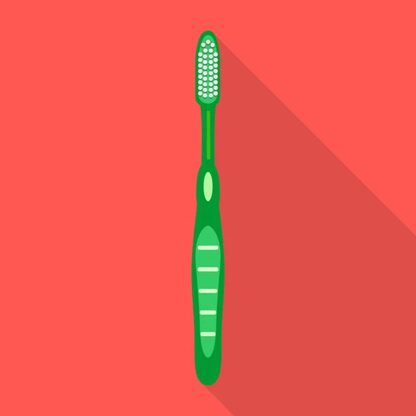 Toothbrush vector icon.Flat vector icon isolated on white background toothbrush . — Stock Vector