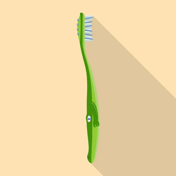 Icône vectorielle brosse à dents Icône vectorielle plate isolée sur fond blanc brosse à dents  . — Image vectorielle