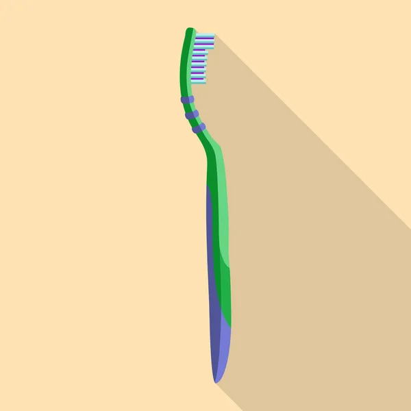 Icona vettoriale pennello dentale.Icona vettoriale piatta isolata su sfondo bianco spazzola dentale . — Vettoriale Stock