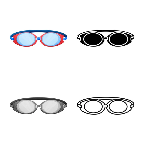 Projekt wektorowy okularów i ikony okularów. Element internetowy okularów i ikony wektorowej okularów na stanie. — Wektor stockowy