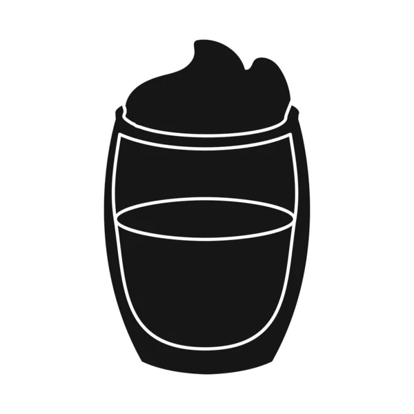 Objeto aislado del icono del café y el vidrio. Elemento web del café y el estado de ánimo símbolo de stock para la web . — Archivo Imágenes Vectoriales