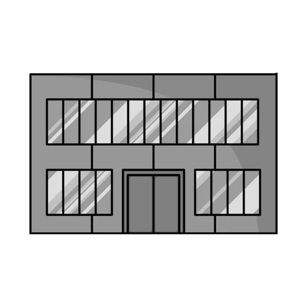 상점 과 현대 간판의 벡터 그림. 웹을 위한 가게와 정면 주식 상징의 집합. — 스톡 벡터