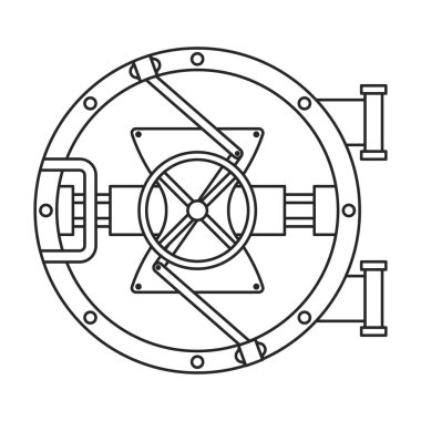 Depolama vektör simgesi kapısı. Taslak vektör simgesi deponun beyaz arka plan kapısında izole edildi .