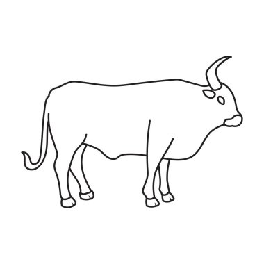 Boğa vektör simgesi. Ana vektör simgesi beyaz arka planda izole edildi..