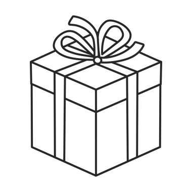 Mevcut kutu vektör simgesi. Taslak vektör simgesi beyaz arkaplan kutusunda izole edildi.