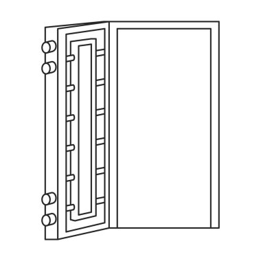Güvenli vektör simgesi. Beyaz arkaplan bankasındaki ana vektör simgesi izole edildi.