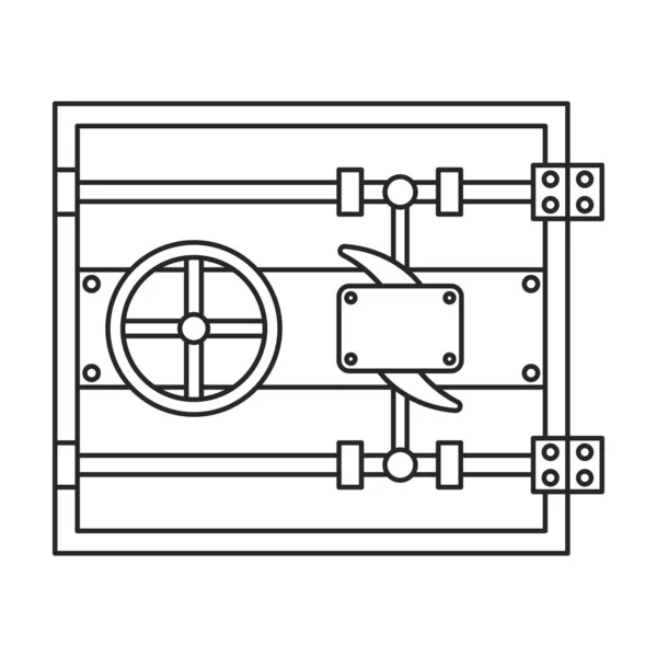 Vecteur de porte de sécurité icon.Outline icône vectorielle isolée sur fond blanc porte de sécurité  . — Image vectorielle
