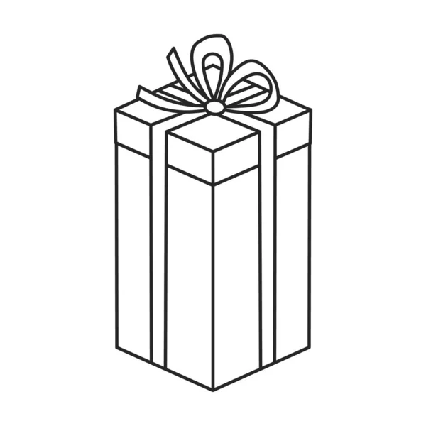 Подарункова коробка векторна піктограма. Векторна піктограма виходу ізольована на білому фоні подарункова коробка . — стоковий вектор