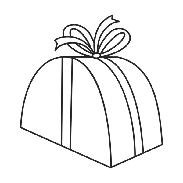 Giftbox vector icon.Outline icono de vector aislado en fondo blanco giftbox . — Vector de stock