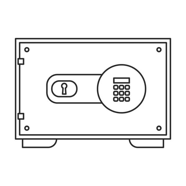 Icône vectorielle de sécurité bancaire. Icône vectorielle de contour isolée sur fond blanc . — Image vectorielle
