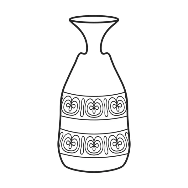 Aardewerk vaas vector icon.Outline vector pictogram geïsoleerd op witte achtergrond aardewerk vaas. — Stockvector
