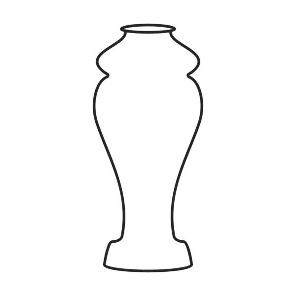 Blumenvase Vektor icon.Outline Vektor-Symbol isoliert auf weißem Hintergrund Blumenvase . — Stockvektor