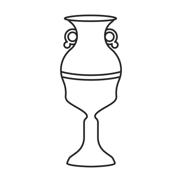 Vektorová ikona keramické vázy obrysové ikony izolované na bílém pozadí keramické vázy . — Stockový vektor