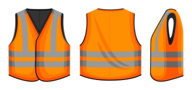 Safety vest vector illustration on white background . Jacket of worker vector cartoon set icon. Isolated cartoon set icon safety vest. clipart