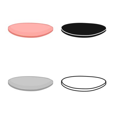 Isolated object of cutlet and sausage logo. Web element of cutlet and slice stock symbol for web.
