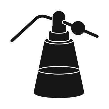 Mataranın ve tüp işaretinin vektör tasarımı. Stok için matara ve laboratuvar vektör simgesi web ögesi.