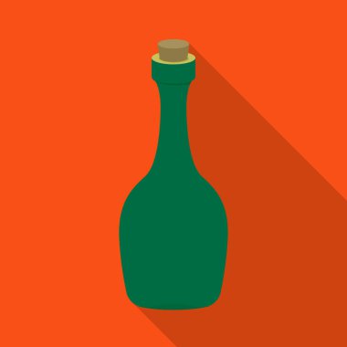 Isolated object of rum and bottle icon. Web element of rum and stopper vector icon for stock.