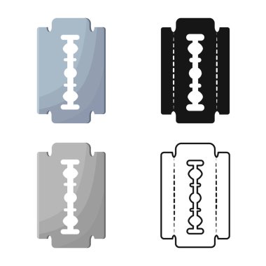 Isolated object of blade and razor logo. Set of blade and edge vector icon for stock.